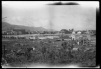 Neighborhood in the path of the flood that followed the failure of the Saint Francis Dam, Santa Clara River Valley (Calif.), 1928