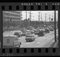 Automobile traffic at intersection in El Segundo, 1965