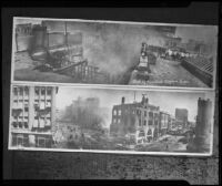 Los Angeles Times building after it was dynamited, Los Angeles, 1910 (copy photograph 1920-1939)