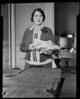 Rosamond Rice, Clerk of the Marriage License Division, Los Angeles, 1928