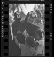 Puppeteer Paula Goldstein at Day of the Dead celebration in Los Angeles, Calif., 1979