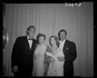 Ben Gage, Esther Williams, Arlene Dahl, and Lew Barker at the Academy Awards, Los Angeles, 1951