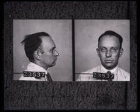 Arthur C. Burch's mugshots, frontal and profile, Los Angeles, circa 1921