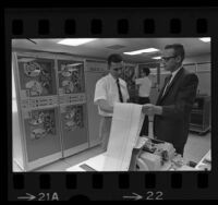 Security First National Bank's computer center in Los Angeles, Calif., 1965