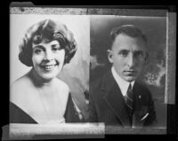 Copy print of portraits of Mr. and Mrs. Buron Fitts, Los Angeles, 1920-1939