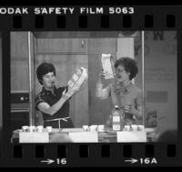 Elementary school teachers Susan Strahes and Dr. Mildred Rodriquez attending Nutrition Update at Cal State Long Beach, 1980