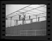 Workmen at Santa Anita Park construction site, Arcadia, ca. 1934