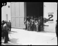 Grace and Calvin Coolidge at Warner Brothers studio, Los Angeles, 1930