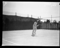 Ray Casey at the Ambassador Hotel tennis tournament, Los Angeles, 1924