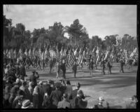 Color guard in the Tournament of Roses Parade, Pasadena, 1932