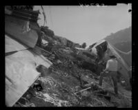 Passenger cabin of crashed Standard Airlines C-46, 1949