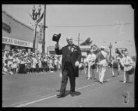 Governor James Rolph marches in La Fiesta de Los Angeles Admission Day ...