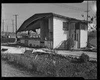 Aftermath of the explosion at the home of Everett Bassett, Los Angeles, 1935