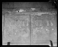 Hand and footprints of Billy, Betty, Bobby, and Jimmy Gettle, Beverly Hills, 1934