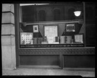 Dictionaries in a window display at the third Los Angeles Times building, Los Angeles, ca. 1934