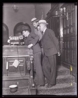 Jack Rosenberg, Dave Getzoff and Charles Reimer, defendents in Julian Petroleum bribes case, Los Angeles, 1929