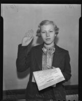 Twenty-one-year-old lawyer Ruth August Bard, Los Angeles, 1935