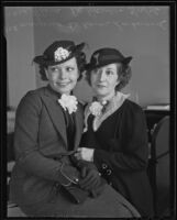 Recently divorced Marjorie De Haven Lockwood with her mother Flora De Haven, Los Angeles, 1936