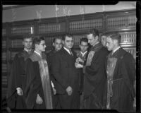 U.S. Attorney Peirson M. Hall's induction into law fraternity, Los Angeles, 1935