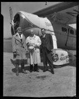 Colonel Roscoe Turner, Governor Fred Balzar, and Governor James Rolph ...