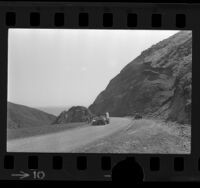 Los Angeles County jail inmates working on Kanan Dume Road in Zuma Canyon, Calif., 1974