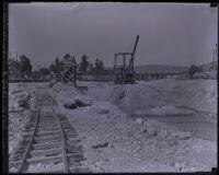 Gravel pit in Arroyo Seco area, Los Angeles County, circa 1922