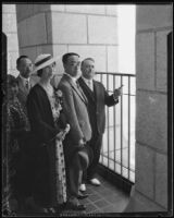 Prince and Princess Kaya of Japan with Mayor Frank Shaw, Senichi Kushibuchi and Kihuye Matsumura, Los Angeles, 1934