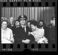 Sima Gates and Daryl F. Gates after being sworn in as Los Angeles Police Chief, 1978