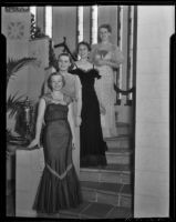 Hollywood Opera Reading Club members Paula Hotchkin, Nelda Olsen, Emily D. Sullivan and Alice M. Yates, Los Angeles, 1936