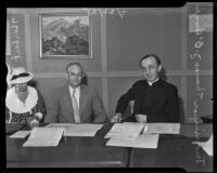 Herbert Moore and Thomas O'Dwyer from the Citizens' Relief Committee of the Los Angeles County Relief Administration, Los Angeles, 1935