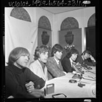 Rolling Stones holding a press conference in Beverly Hills, Calif., 1965