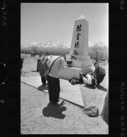 Buddhist ceremony at Manzanar War Relocation Center Memorial