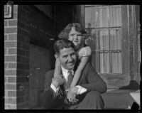 June Robles puts her arms around her father Fernando, Glendale, 1934