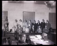 Jury in the Barbara Mauger murder trial, Los Angeles, 1928