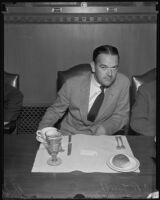 C. R. Smith, President of American Airlines, at a Chamber of Commerce luncheon held in his honor, Los Angeles, 1935