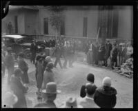 Gordon Northcott escorted boy police down the street, Riverside, circa 1928