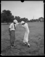 Harry Pressler training Jane Douglas, Los Angeles, 1933