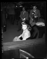 America's Mermaid, actress-swimmer, Esther Williams in court for divorce from Dr. Leonard Kovner, 1944