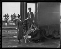 Robert Lance departs for St. Louis, Los Angeles, 1935-1936