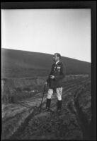 Military pilot recruiter Russell Hearn in (Chinese?) military uniform with medals, 1937