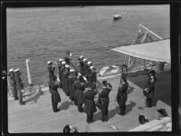 Admiral coming aboard the U.S.S. Texas, Los Angeles Harbor, 1931