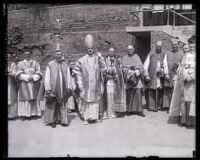 Catholic Bishop Thomas K. Gorman with other clergy members, Los Angeles, 1931