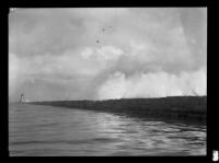 Los Angeles Harbor Light and breakwater, San Pedro, [1920-1939?]