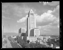 South-west side of Los Angeles City Hall, Calif., 1949