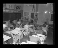 Pacific Colony mental hospital schoolroom, 1950