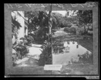 Two views of the Henry E. Huntington residence, San Marino, 1927 copy print