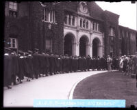 Graduation ceremony at UCLA's Vermont Avenue campus, Los Angeles, 1927