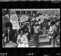 Martin Luther King Day demonstrators demand increased employment and housing