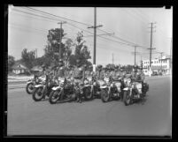 Los Angeles Police Dept.'s American Legion Motor Drill Team, circa 1932
