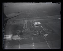 Aerial shot of crowd at United Airport for Army Air Corps air show, Burbank, 1930